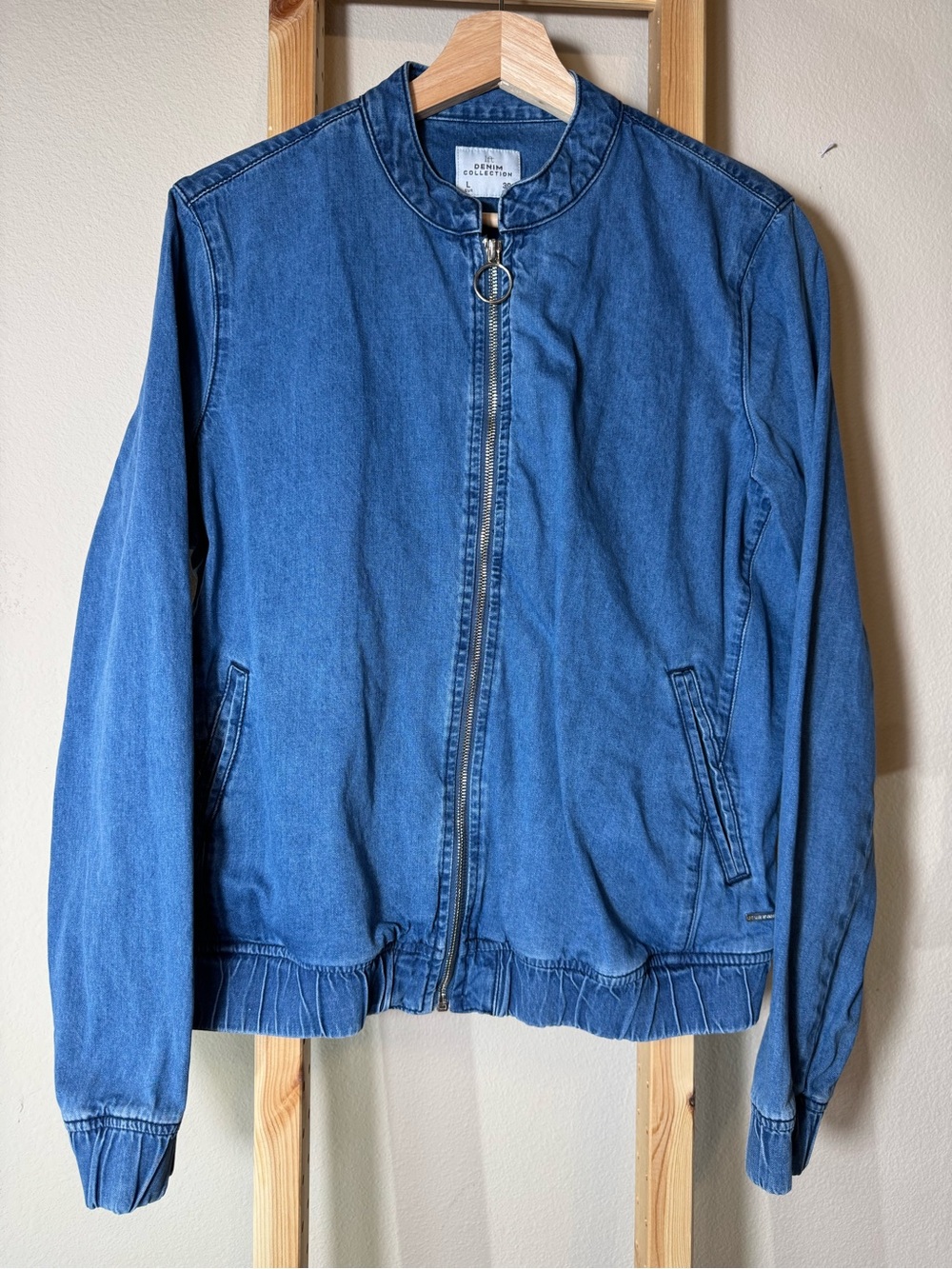 Madewell Blue Denim Bomber Jacket - Women's Jean Jacket
